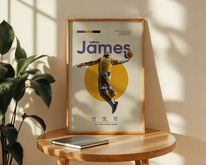 ''LeBron James'' Poster Tasarımı – Baskılı & Çerçeveli Dekor