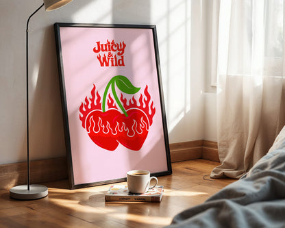 Estetik ''Juicy & Wild'' Posteri – Baskılı & Çerçeveli Duvar Dekoru