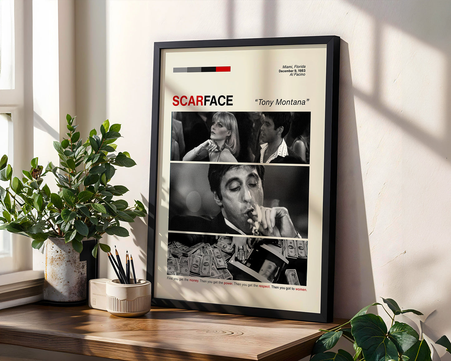 ''Scarface'' Posteri – Sinema/Dizi Temalı Baskılı & Çerçeveli Duvar Dekoru
