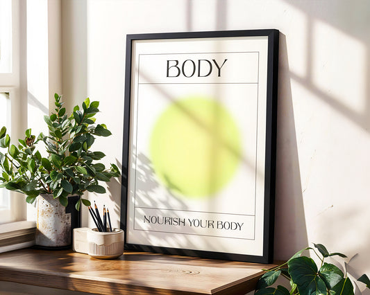 ''Body (Vücut) '' Aura Poster – Baskılı & Çerçeveli Duvar Dekoru
