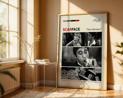 ''Scarface'' Posteri – Sinema/Dizi Temalı Baskılı & Çerçeveli Duvar Dekoru
