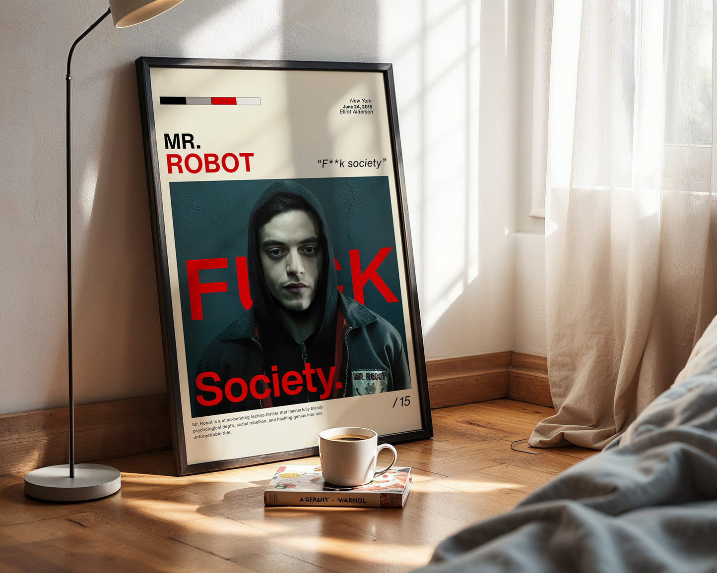 ''Mr. Robot'' Posteri – Sinema/Dizi Temalı Baskılı & Çerçeveli Duvar Dekoru