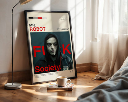 ''Mr. Robot'' Posteri – Sinema/Dizi Temalı Baskılı & Çerçeveli Duvar Dekoru