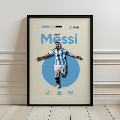 ''Messi'' Poster Tasarımı – Baskılı & Çerçeveli Dekor