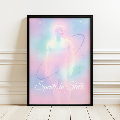 Spente le Stelle'''' Tasarımı – Aura Poster – Baskılı & Çerçeveli Duvar Dekoru