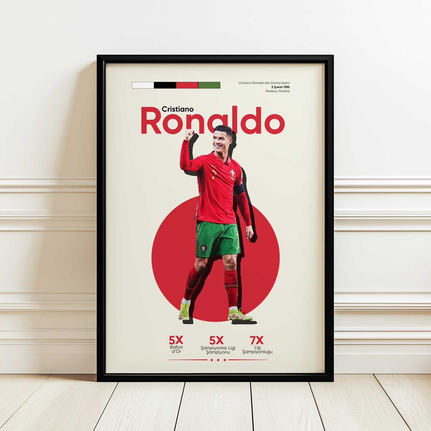 ''Ronaldo'' Poster Tasarımı – Baskılı & Çerçeveli Dekor