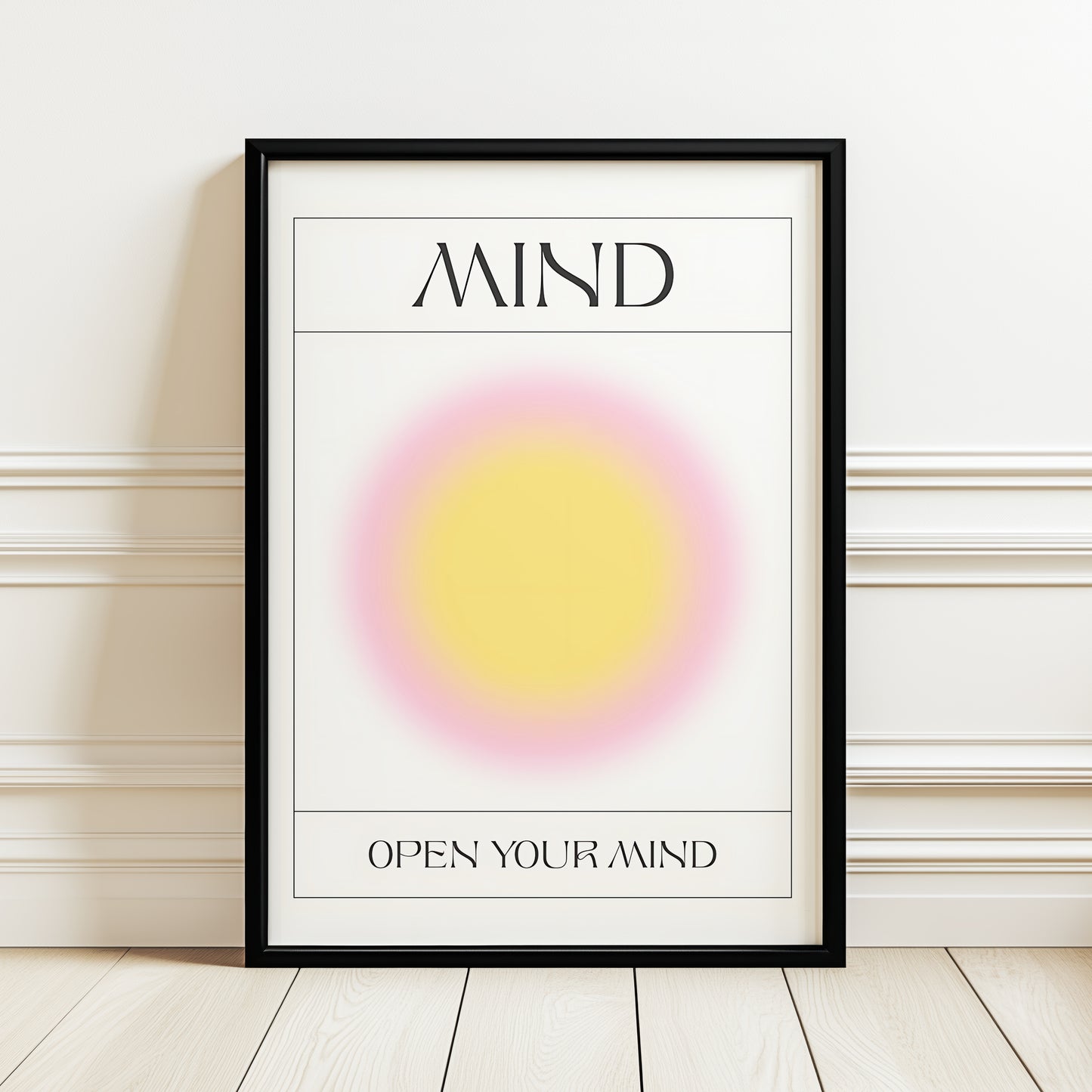 ''Mind (Zihin)'' Aura Poster – Baskılı & Çerçeveli Duvar Dekoru