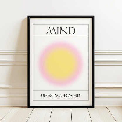''Mind (Zihin)'' Aura Poster – Baskılı & Çerçeveli Duvar Dekoru