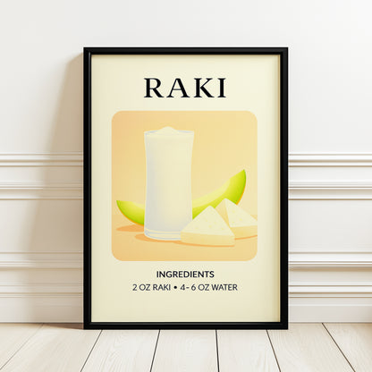 ''Rakı'' Posteri - Baskılı & Çerçeveli Tasarım