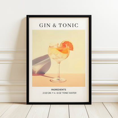 ''Gin & Tonic'' Posteri  – Baskılı & Çerçeveli Tasarım