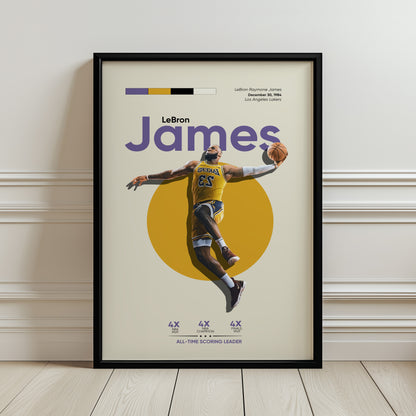 ''LeBron James'' Poster Tasarımı – Baskılı & Çerçeveli Dekor